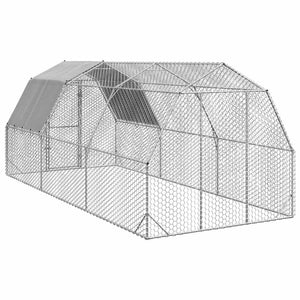 Verzinkter Hühnerstall mit Dach 2,5x6x2,25 m