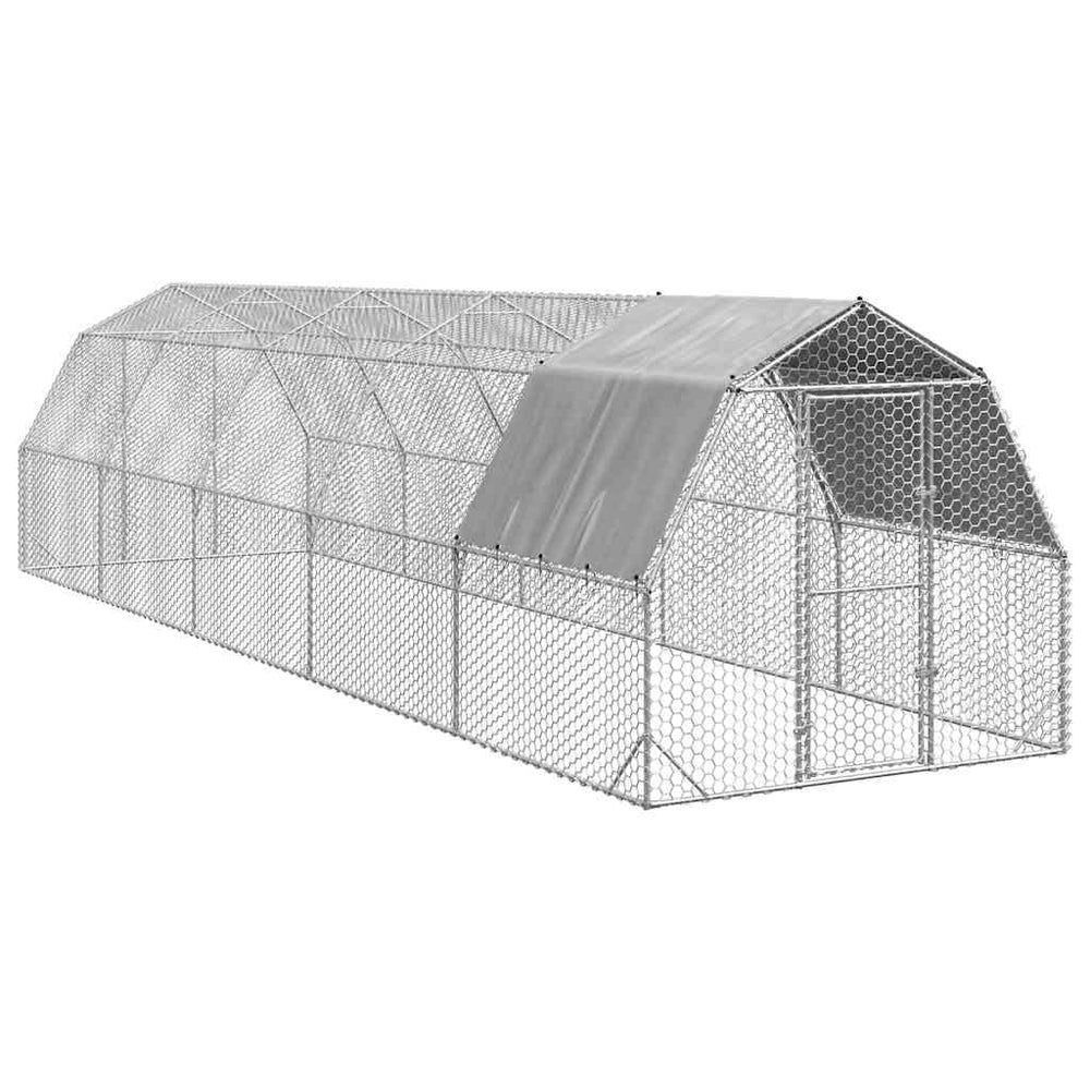 Verzinkter Hühnerstall mit Dach 2,5x10x2,25m