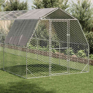 Verzinkter Hühnerstall mit Dach 2,5x10x2,25m