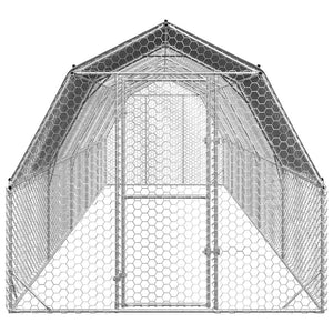 Verzinkter Hühnerstall mit Dach 2,5x10x2,25m