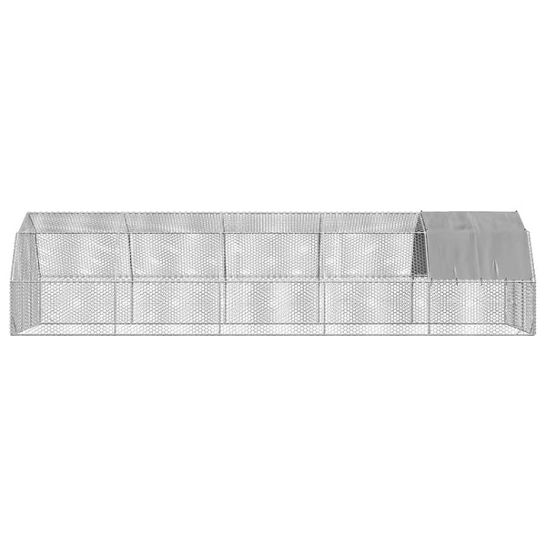 Verzinkter Hühnerstall mit Dach 2,5x10x2,25m