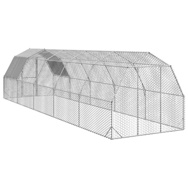 Verzinkter Hühnerstall mit Dach 2,5x10x2,25m