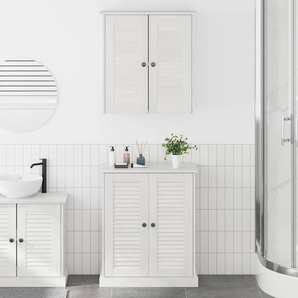vidaXL Ensemble de meubles de salle de bain 2 pcs Blanc et Blanc antique 67,5 x 34 x 80 cm