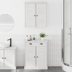 Badmöbel Set mit Regal, Weiß/Antikweiß