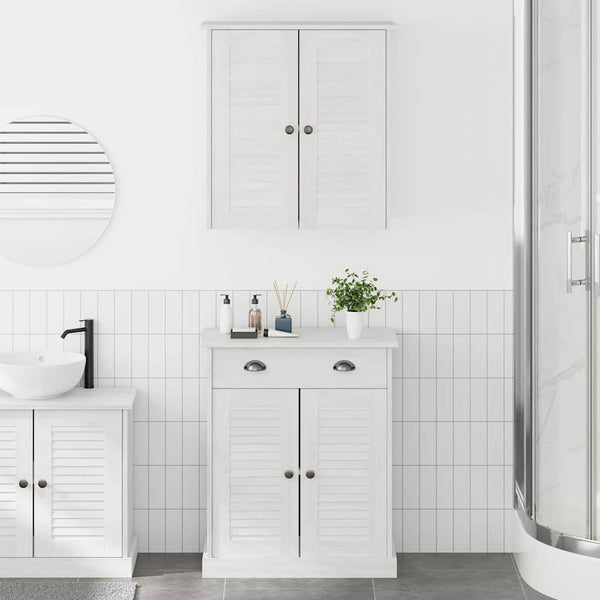 Badmöbel Set mit Regal, Weiß/Antikweiß