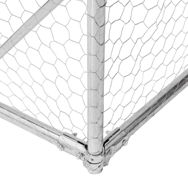 Verzinkter Outdoor-Hundezwinger mit Tür 2x1x1 m