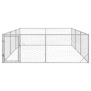 Verzinkter Outdoor-Hundezwinger mit Tür 3x4x1 m