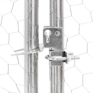 Verzinkter Outdoor-Hundezwinger mit Tür 3x4x1 m