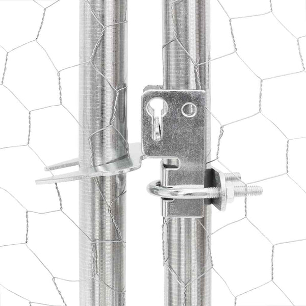 Verzinkter Outdoor-Hundezwinger mit Tür 3x4x1 m