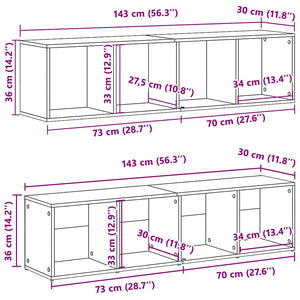 Bücherschränke 3er Set Artisan Eiche
