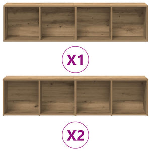 Bücherschränke 3er Set Artisan Eiche
