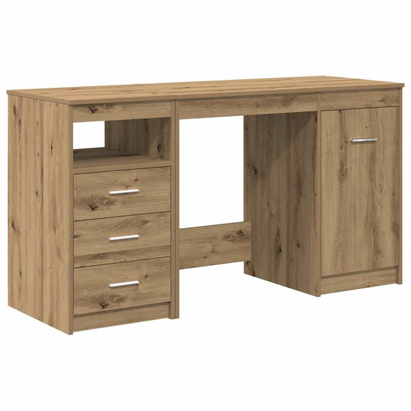 Schreibtisch mit Schrank Eiche