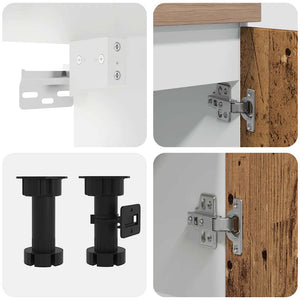 4-tlg Küchenschrank Set Lyon Altholz-Optik
