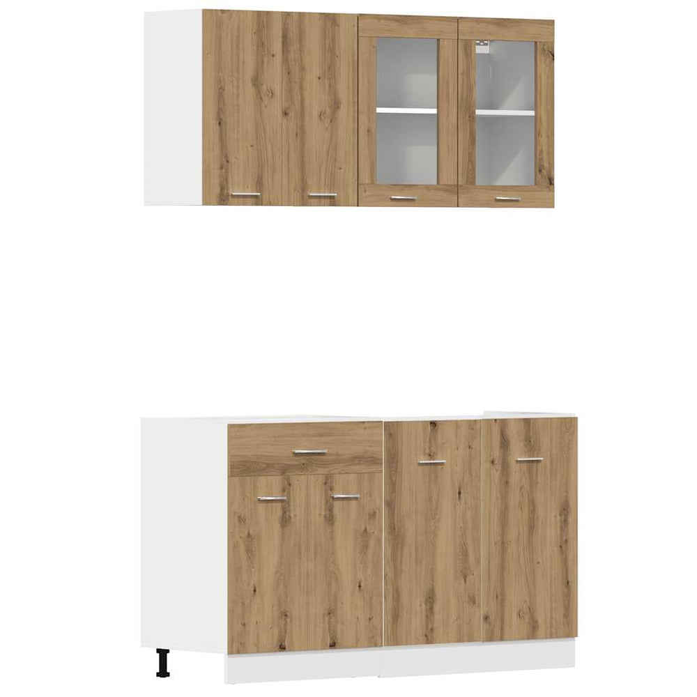 4-tlg. Küchenschrank-Set Artisan Eiche