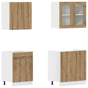 4-tlg. Küchenschrank-Set Artisan Eiche