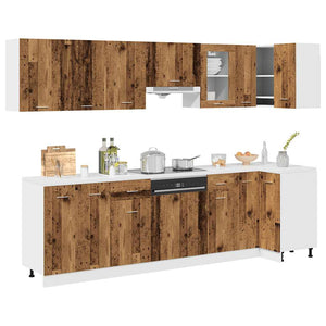 11-tlg. Küchenschrank-Set Altholz-Optik
