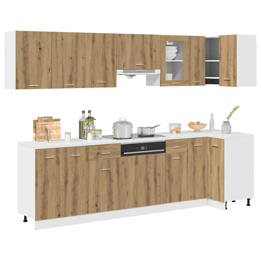 11-tlg Küchenschrank Set Artisan-Eiche