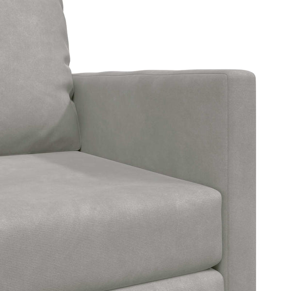 Schlafsofa Hellgrau Samt 74x77x81cm