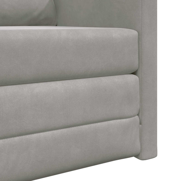 Schlafsofa Hellgrau Samt 74x77x81cm