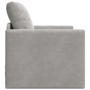 Schlafsofa Hellgrau Samt 74x77x81cm