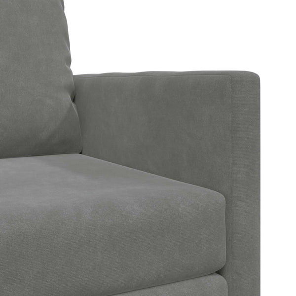 Dunkelgraues Samt-Schlafsofa 74x77x81cm