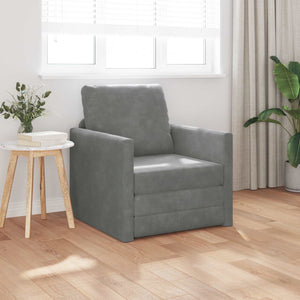 Dunkelgraues Samt-Schlafsofa 74x77x81cm