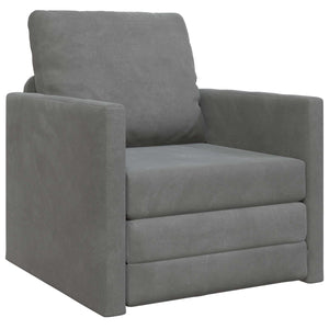Dunkelgraues Samt-Schlafsofa 74x77x81cm