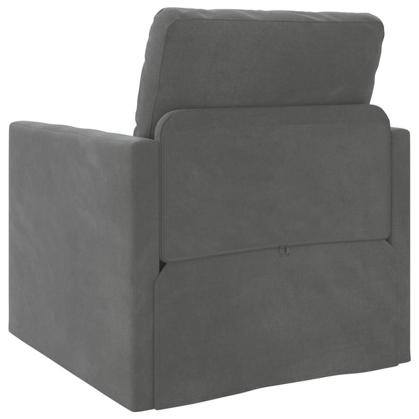Dunkelgraues Samt-Schlafsofa 74x77x81cm
