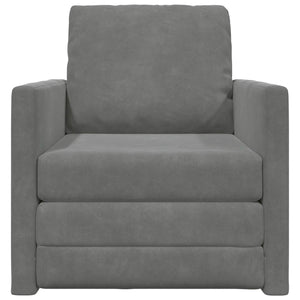 Dunkelgraues Samt-Schlafsofa 74x77x81cm
