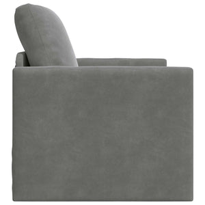 Dunkelgraues Samt-Schlafsofa 74x77x81cm
