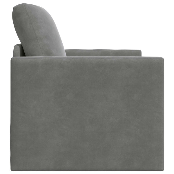 Dunkelgraues Samt-Schlafsofa 74x77x81cm