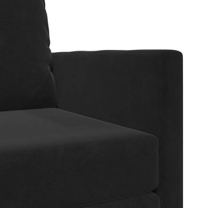 Schlafsofa Schwarz Samt 74x77x81cm