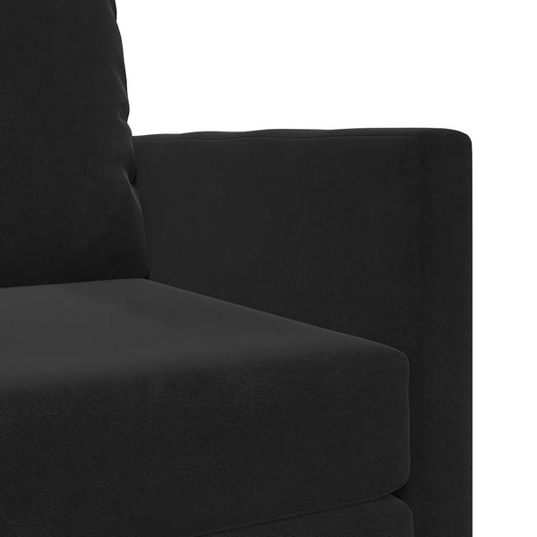 Schlafsofa Schwarz Samt 74x77x81cm