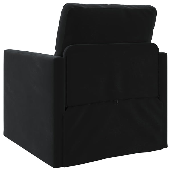 Schlafsofa Schwarz Samt 74x77x81cm