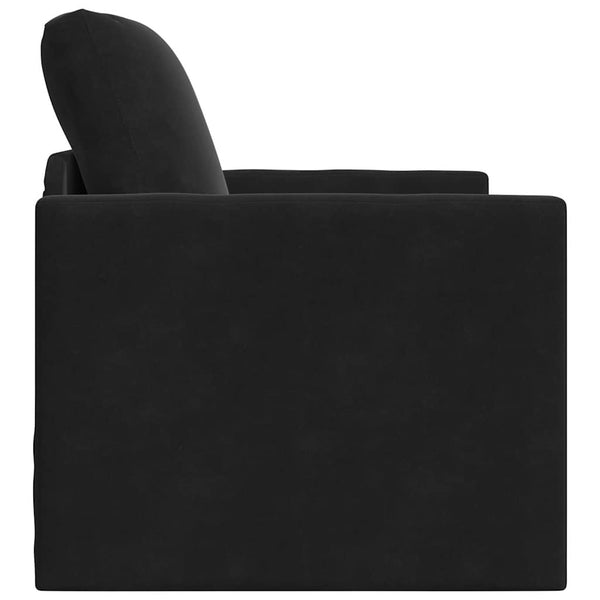 Schlafsofa Schwarz Samt 74x77x81cm