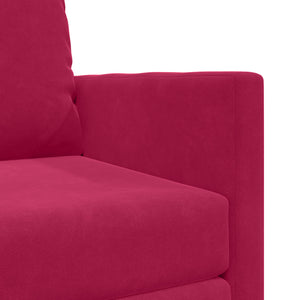 Weinrotes Schlafsofa Samt 74x77x81cm