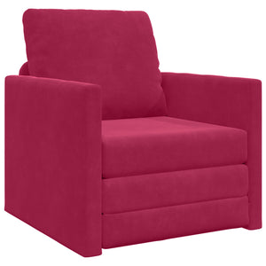 Weinrotes Schlafsofa Samt 74x77x81cm