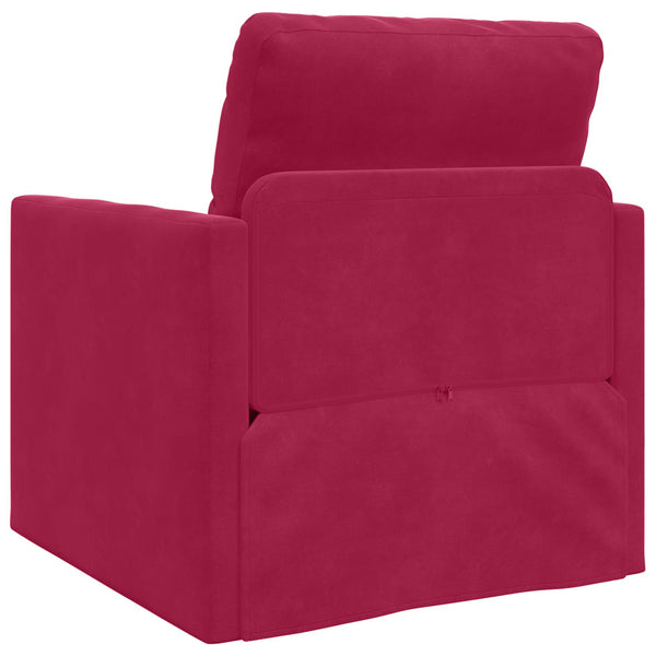 Weinrotes Schlafsofa Samt 74x77x81cm