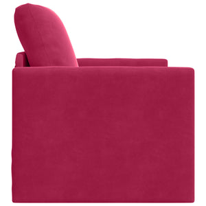 Weinrotes Schlafsofa Samt 74x77x81cm