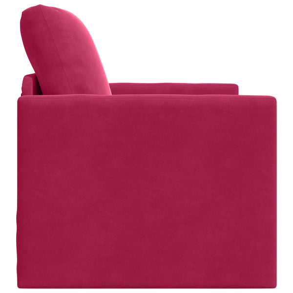 Weinrotes Schlafsofa Samt 74x77x81cm