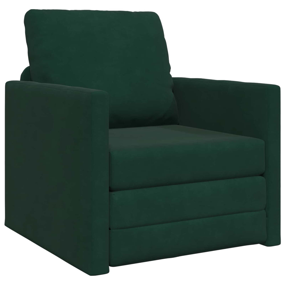 Dunkelgrünes Samt Schlafsofa