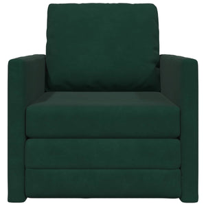 vidaXL Canapé-lit vert foncé 74 x 77 x 81 cm velours
