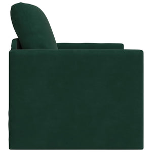vidaXL Canapé-lit vert foncé 74 x 77 x 81 cm velours