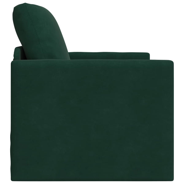 vidaXL Canapé-lit vert foncé 74 x 77 x 81 cm velours