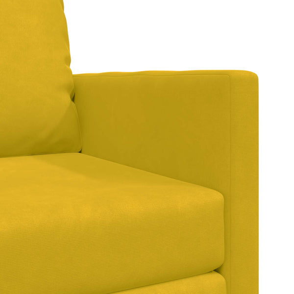 Dunkelgelbes Schlafsofa Samt