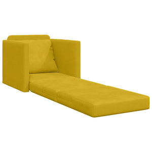Dunkelgelbes Schlafsofa Samt