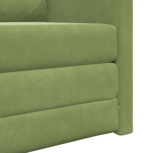 vidaXL Canapé-lit vert clair 74 x 77 x 81 cm Velours