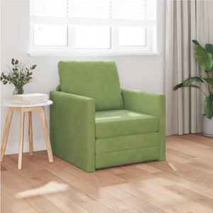 vidaXL Canapé-lit vert clair 74 x 77 x 81 cm Velours