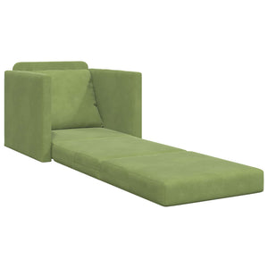 vidaXL Canapé-lit vert clair 74 x 77 x 81 cm Velours
