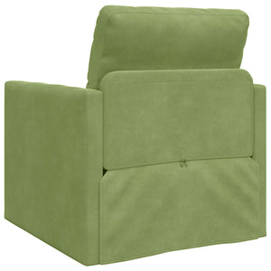 vidaXL Canapé-lit vert clair 74 x 77 x 81 cm Velours